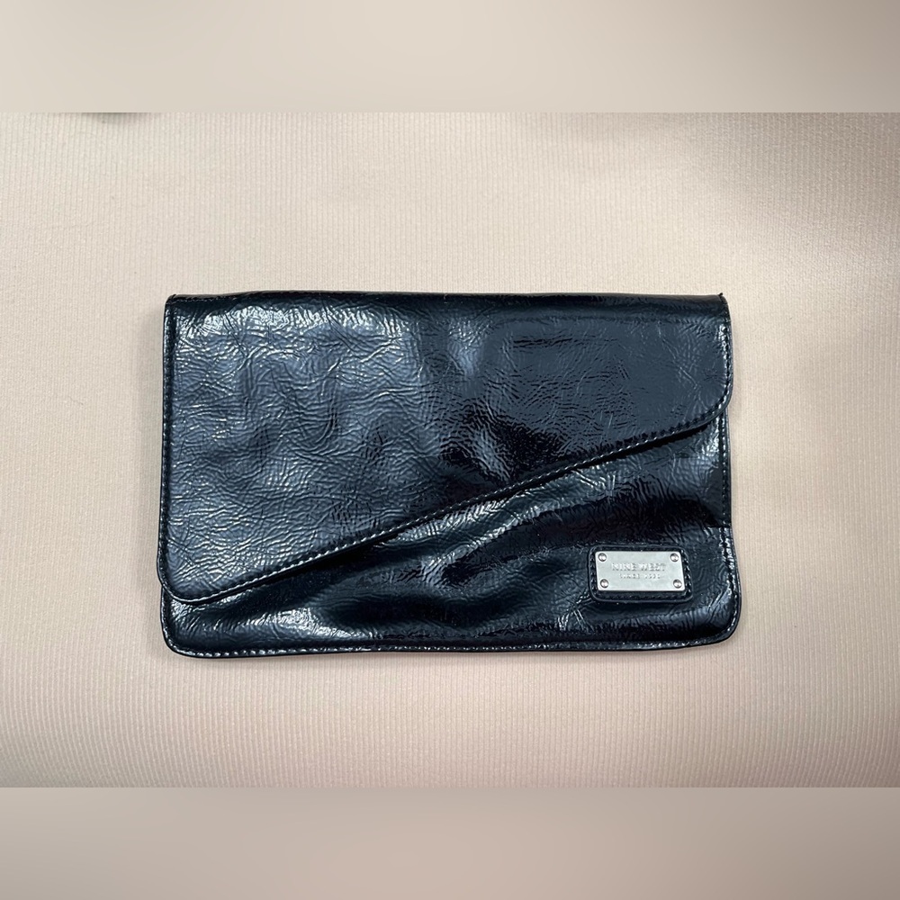 Nine West Black Patent Leather Clutch